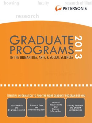 cover image of Graduate Programs in the Humanities, Arts & Social Sciences 2013